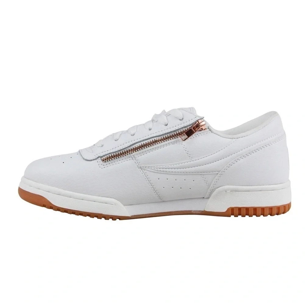 NWT Fila Original Fitness Zipper Mens White Lifestyle Sneakers Shoes Sz 10